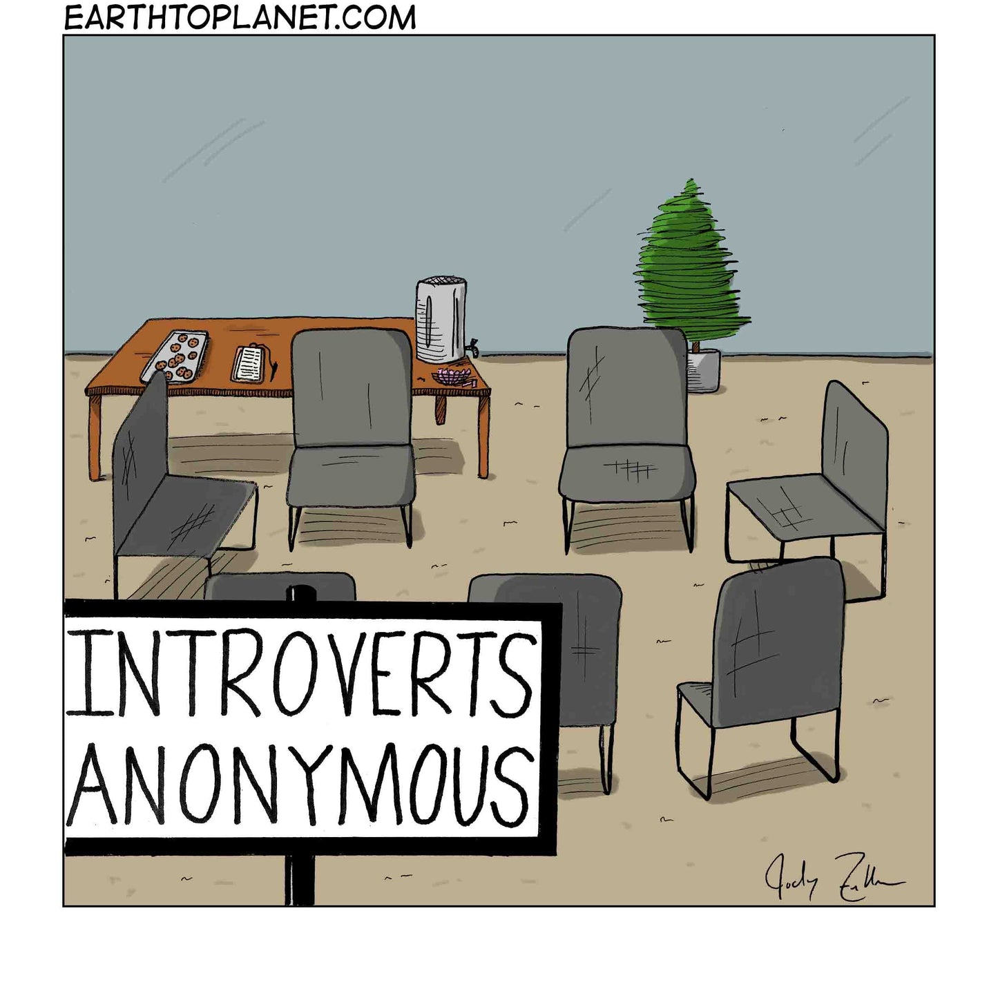 Introverts Anonymous Cartoon