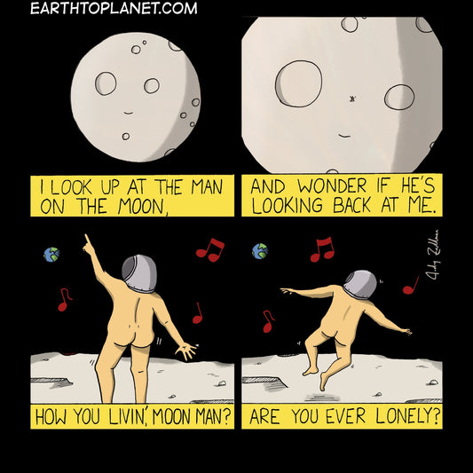 Man on the Moon Cartoon