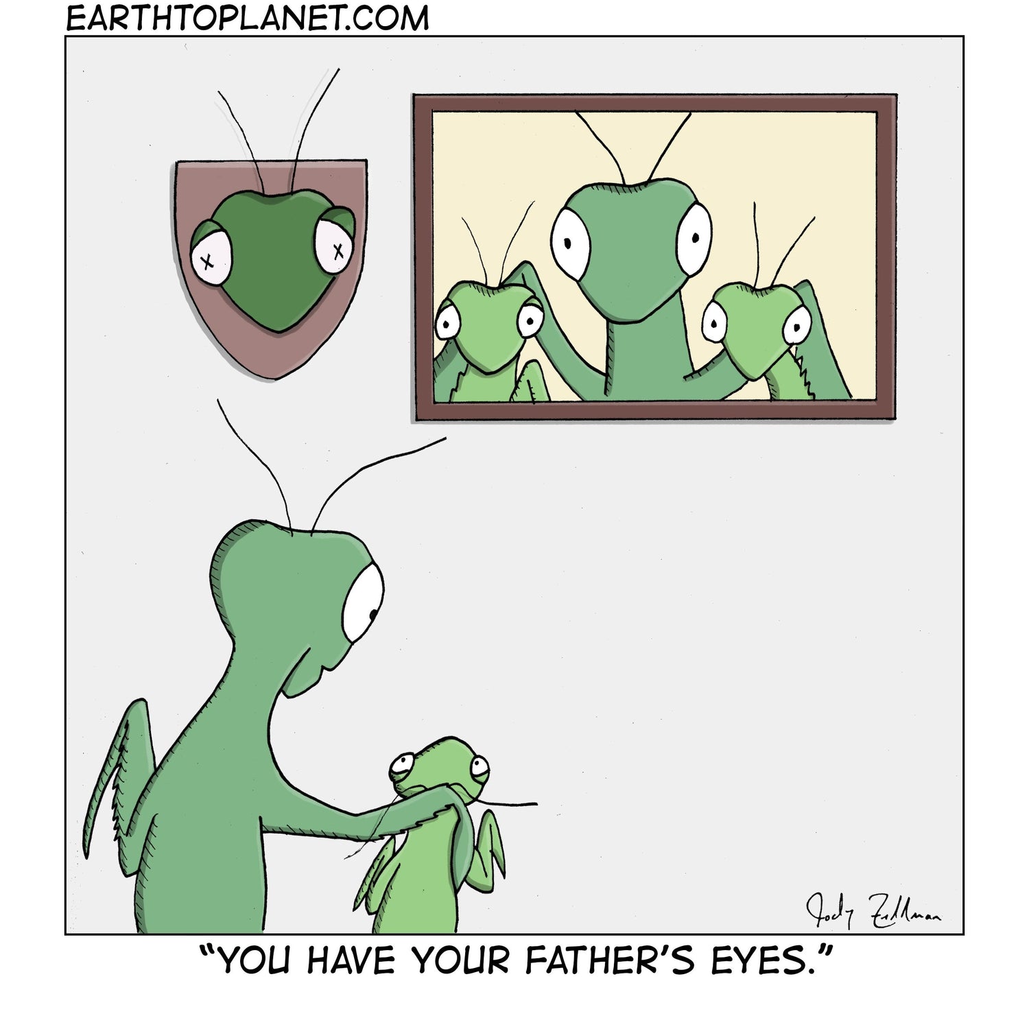 Mantis Family Cartoon