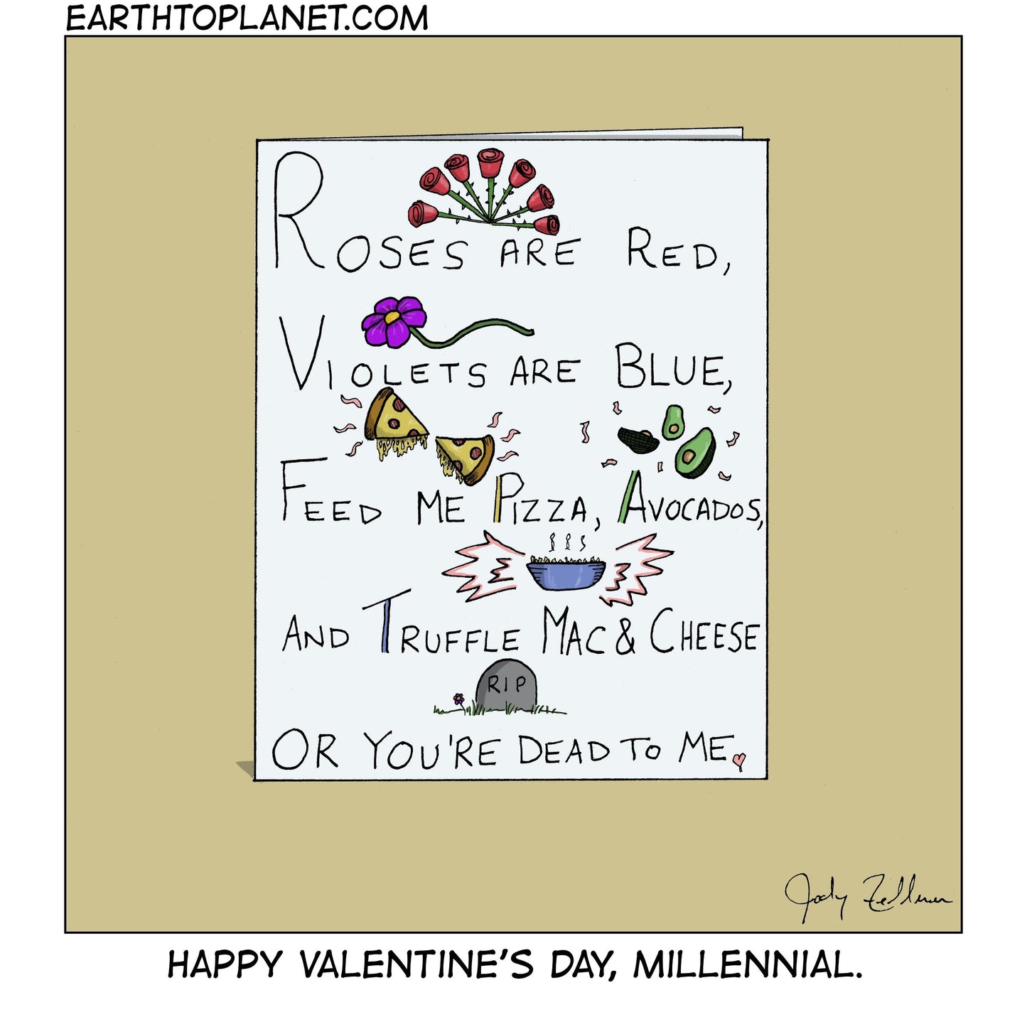 Millennial Valentine Cartoon