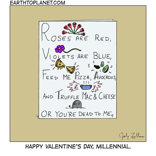 Millennial Valentine Cartoon