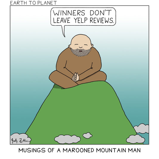 Musings of a Marooned Mountain Man - Yelp Cartoon