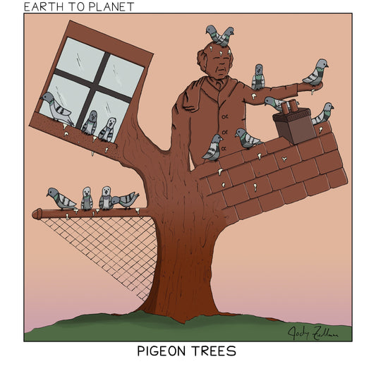 Pigeon Trees Cartoon