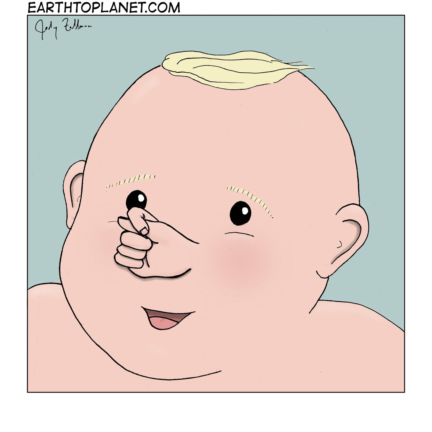 Portrait of a Baby Cartoon