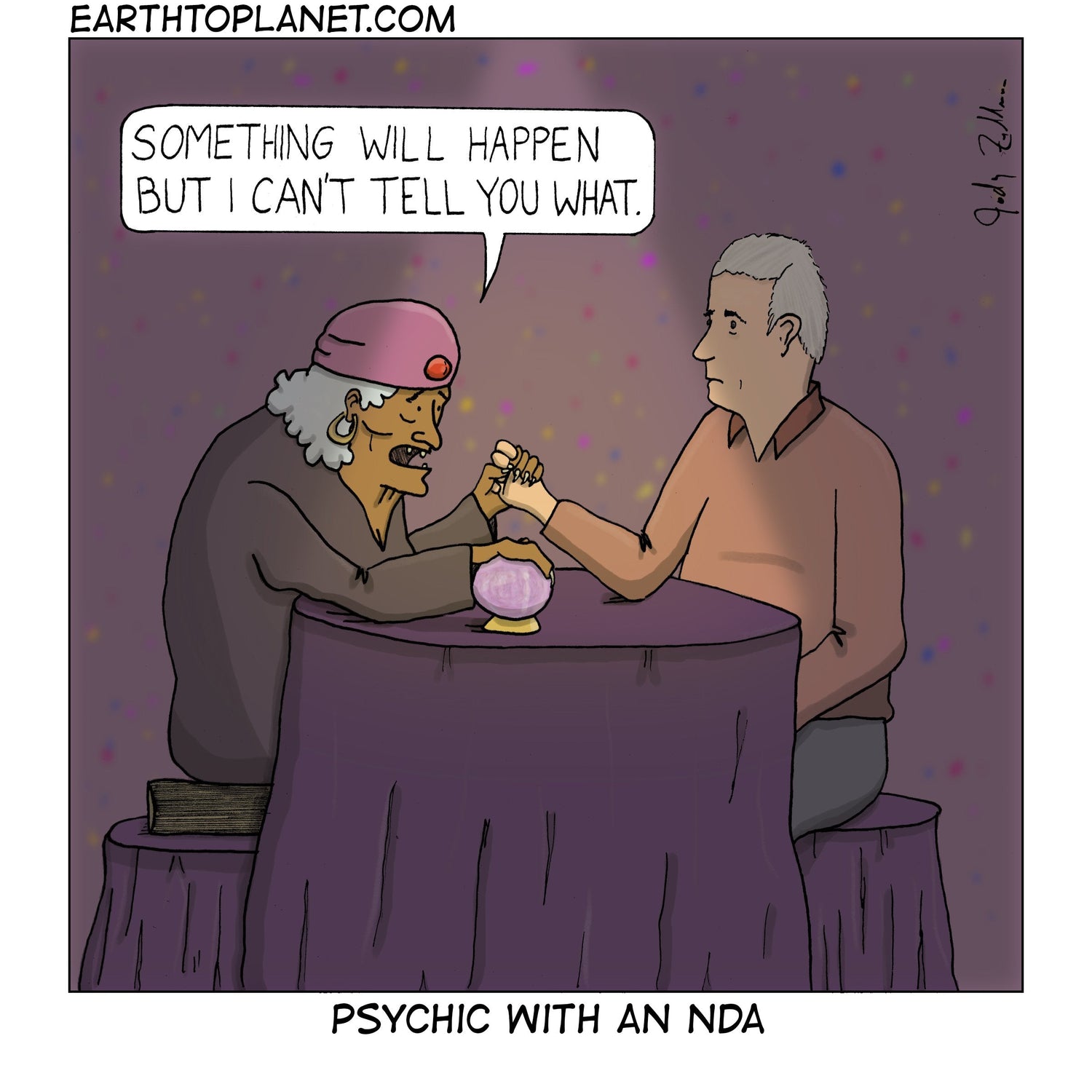 Psychic with an NDA Cartoon