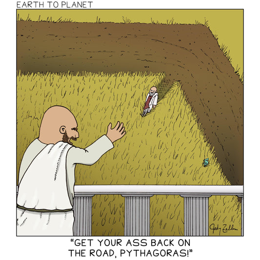 Pythagoras' Shortcut Cartoon
