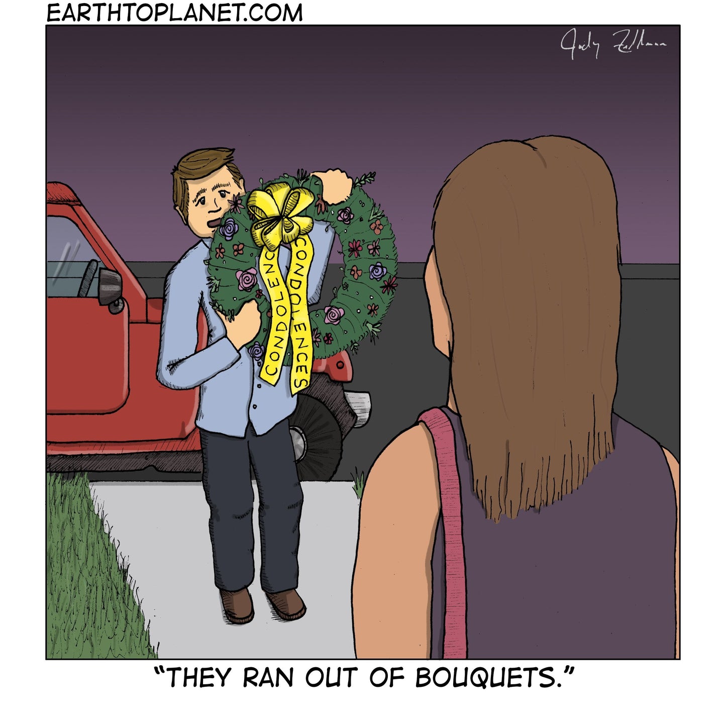 Ran Out of Bouquets Cartoon