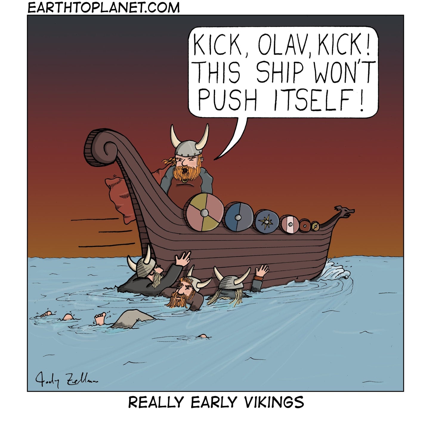 Really Early Vikings Cartoon