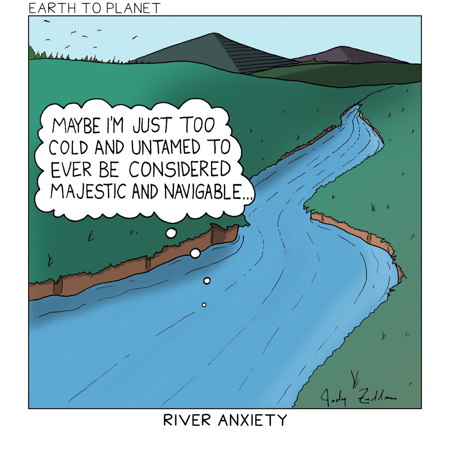 River Anxiety Cartoon