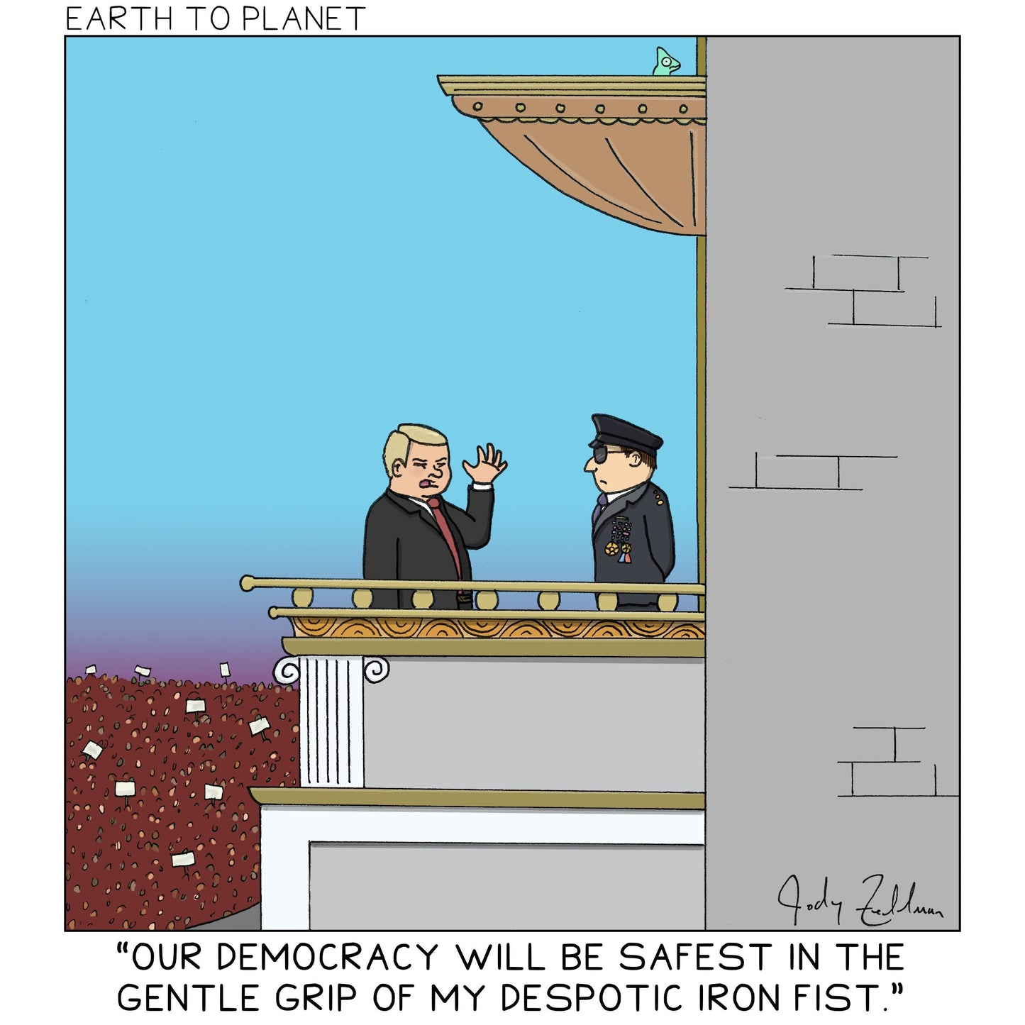 Safe Democracy Cartoon