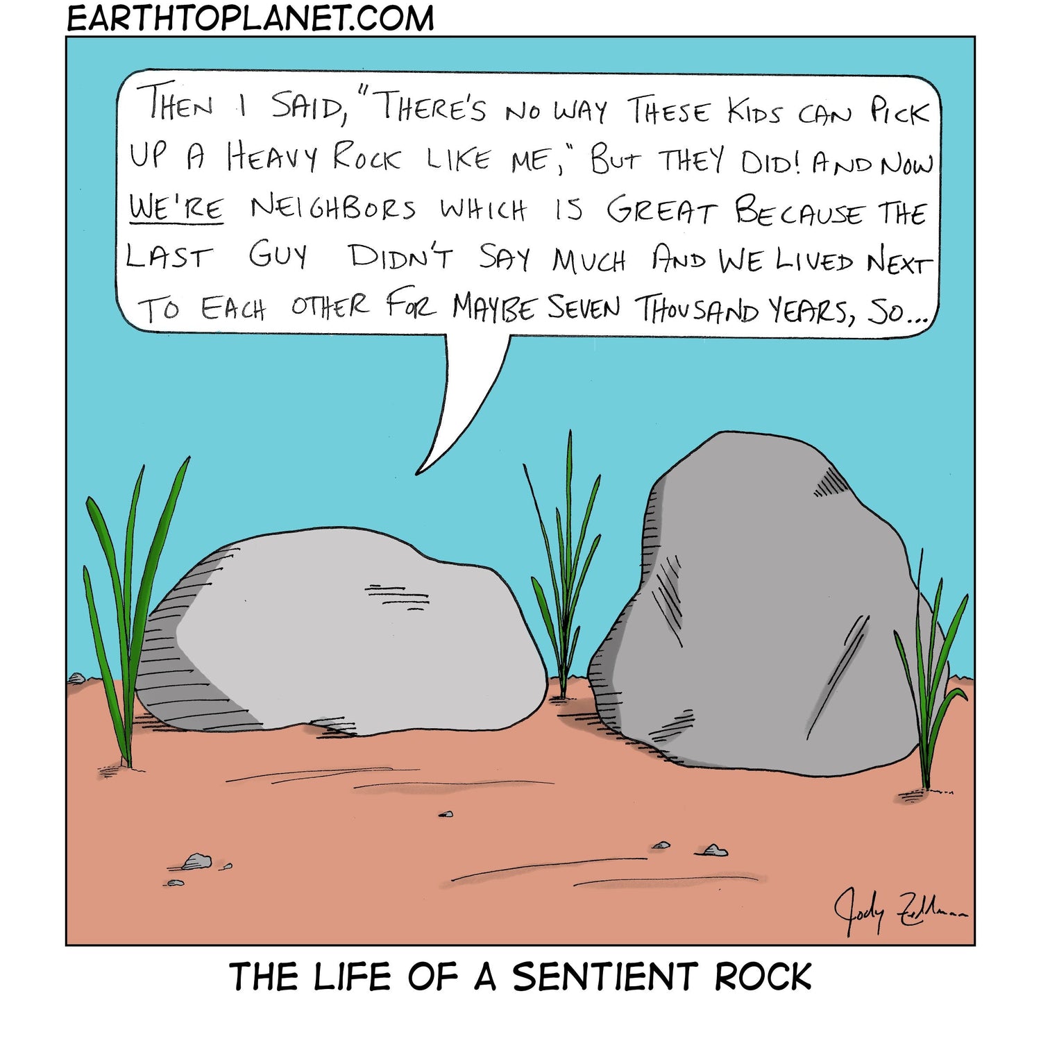 Sentient Rock Cartoon
