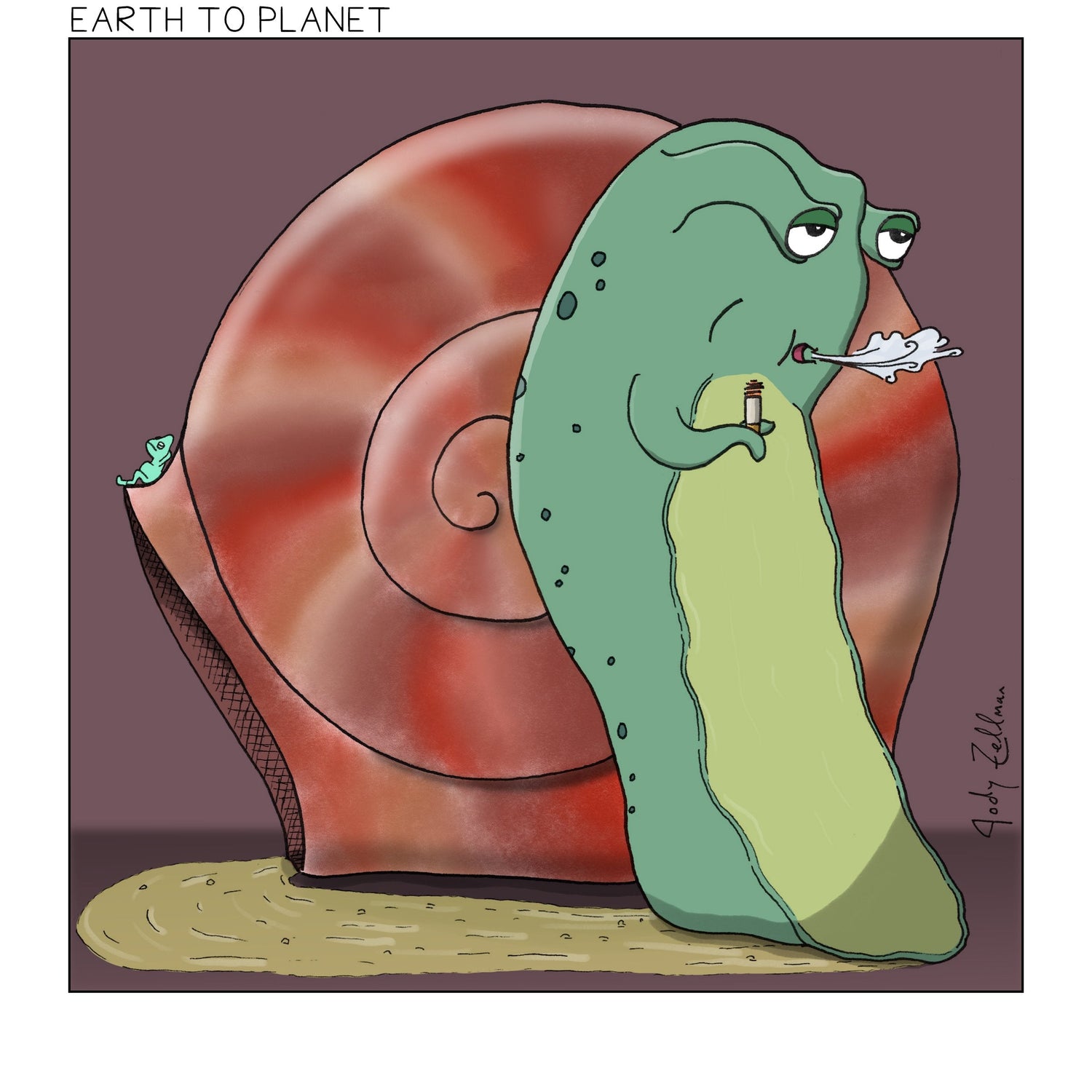 Smoking Snail Cartoon