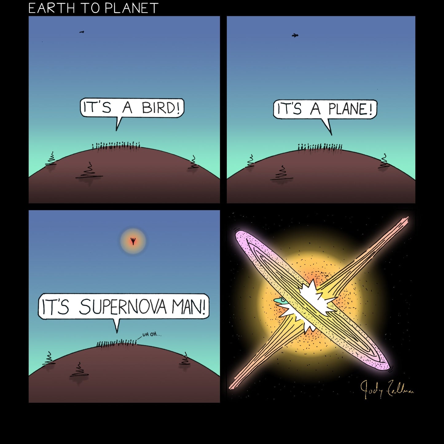 Supernova Man Cartoon