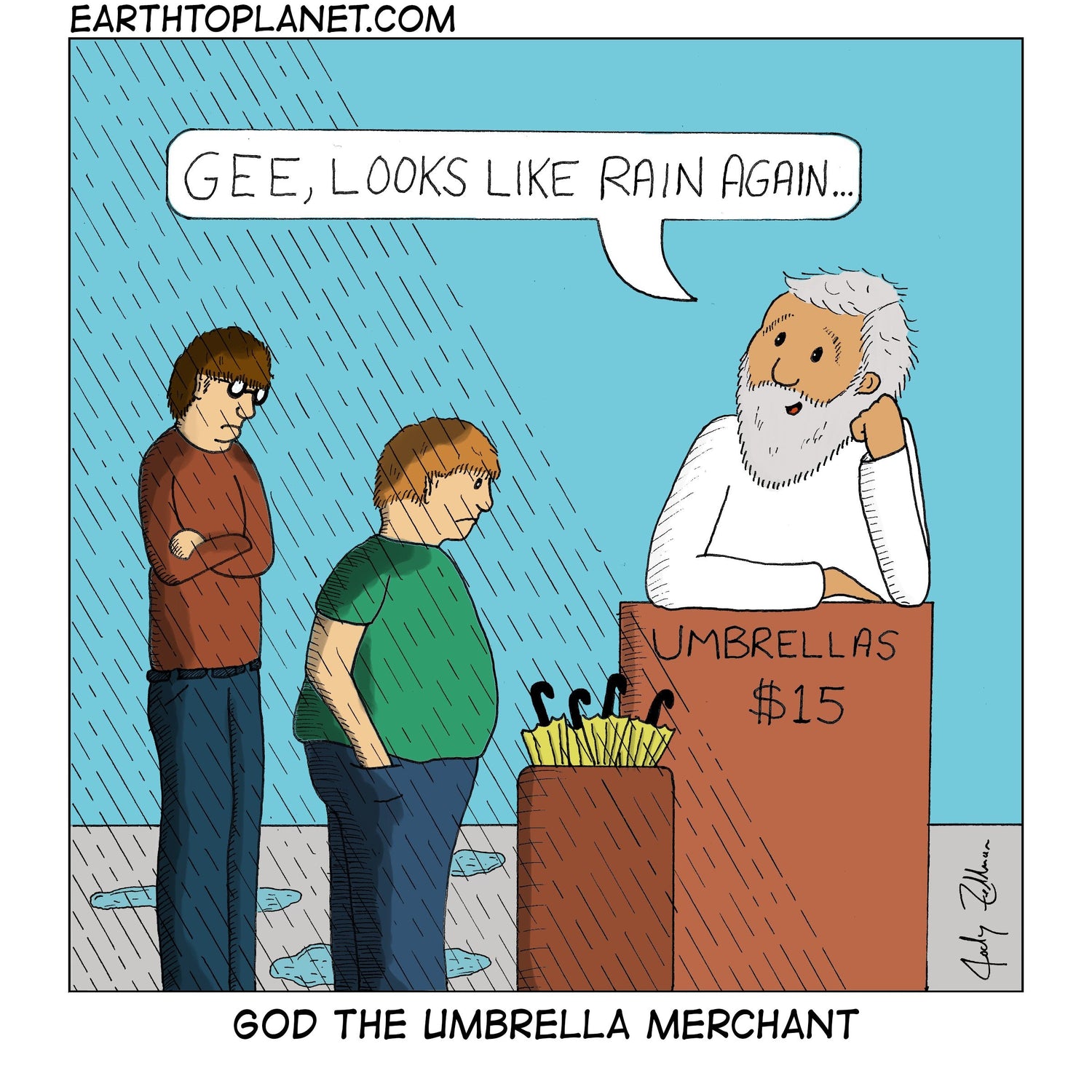 The Umbrella Merchant Cartoon