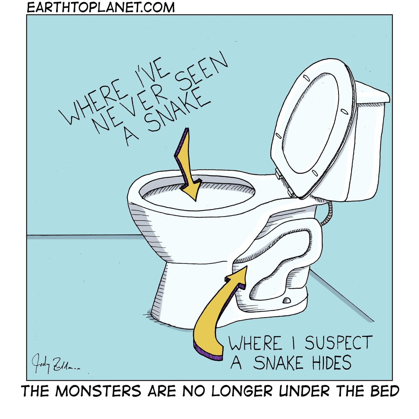 Toilet Snakes Cartoon