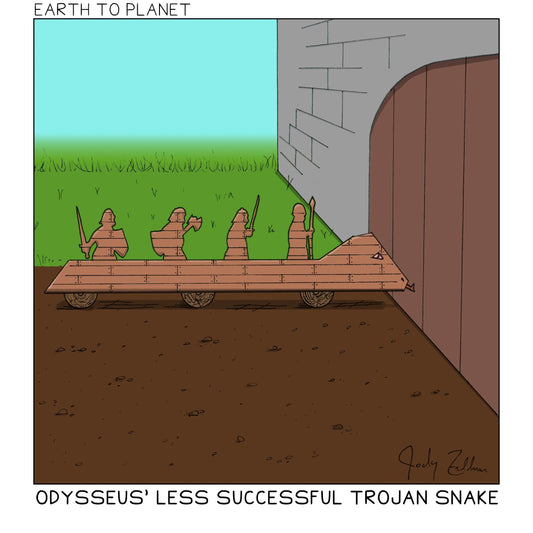 Trojan Snake Cartoon