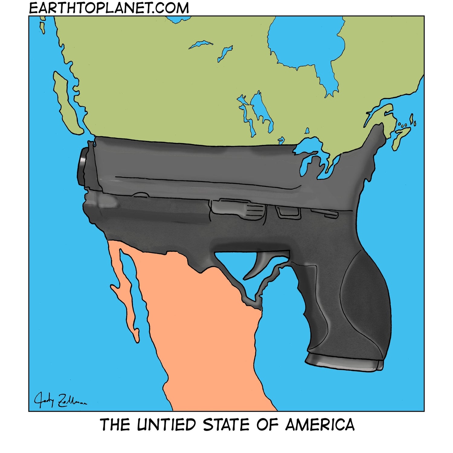 Untied State of America Cartoon