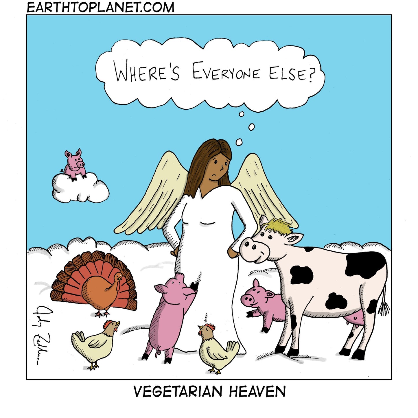 Vegetarian Heaven Cartoon