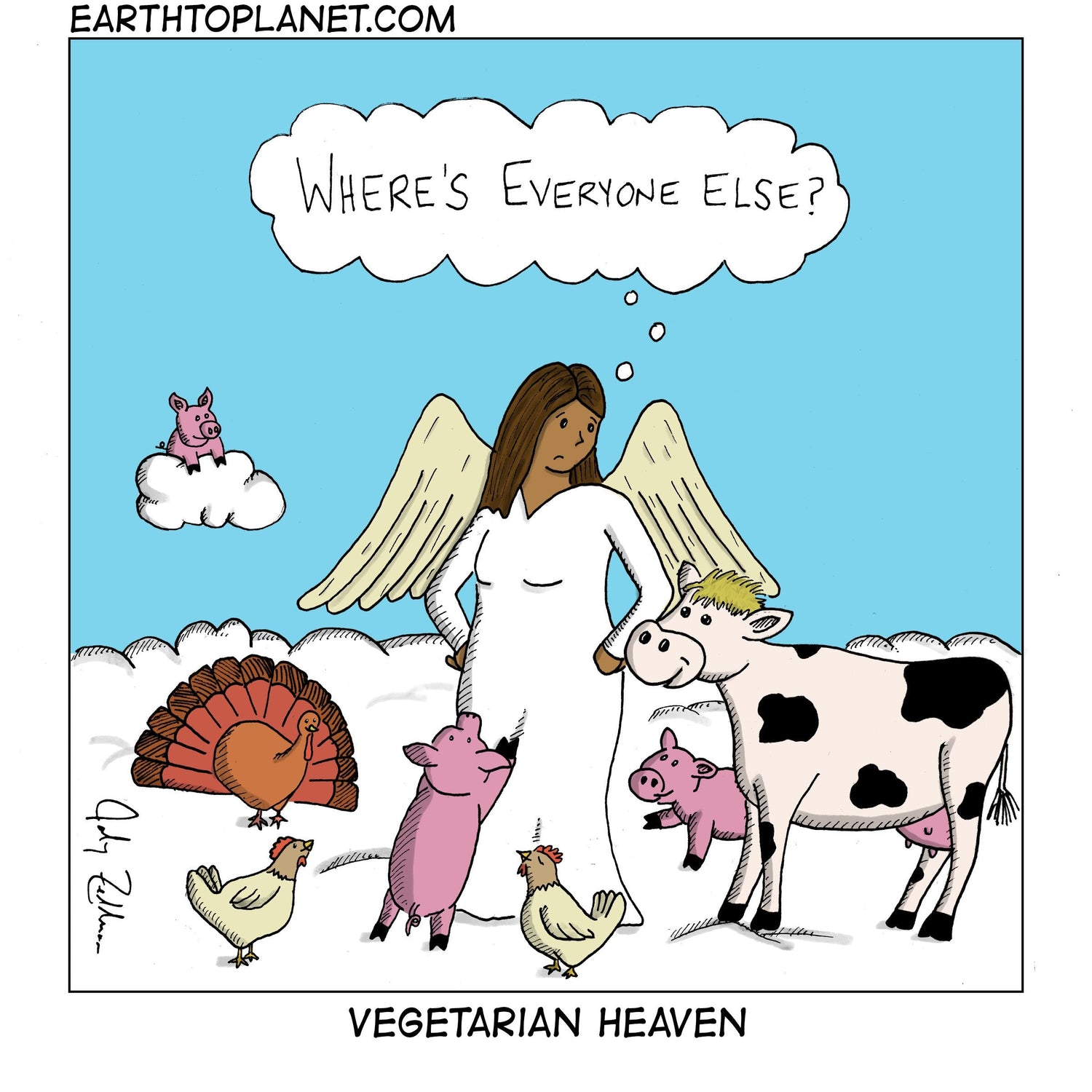 Vegetarian Heaven Cartoon