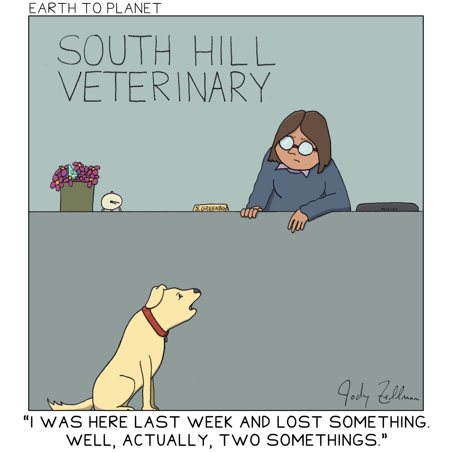 Veterinary Lost and Found Cartoon