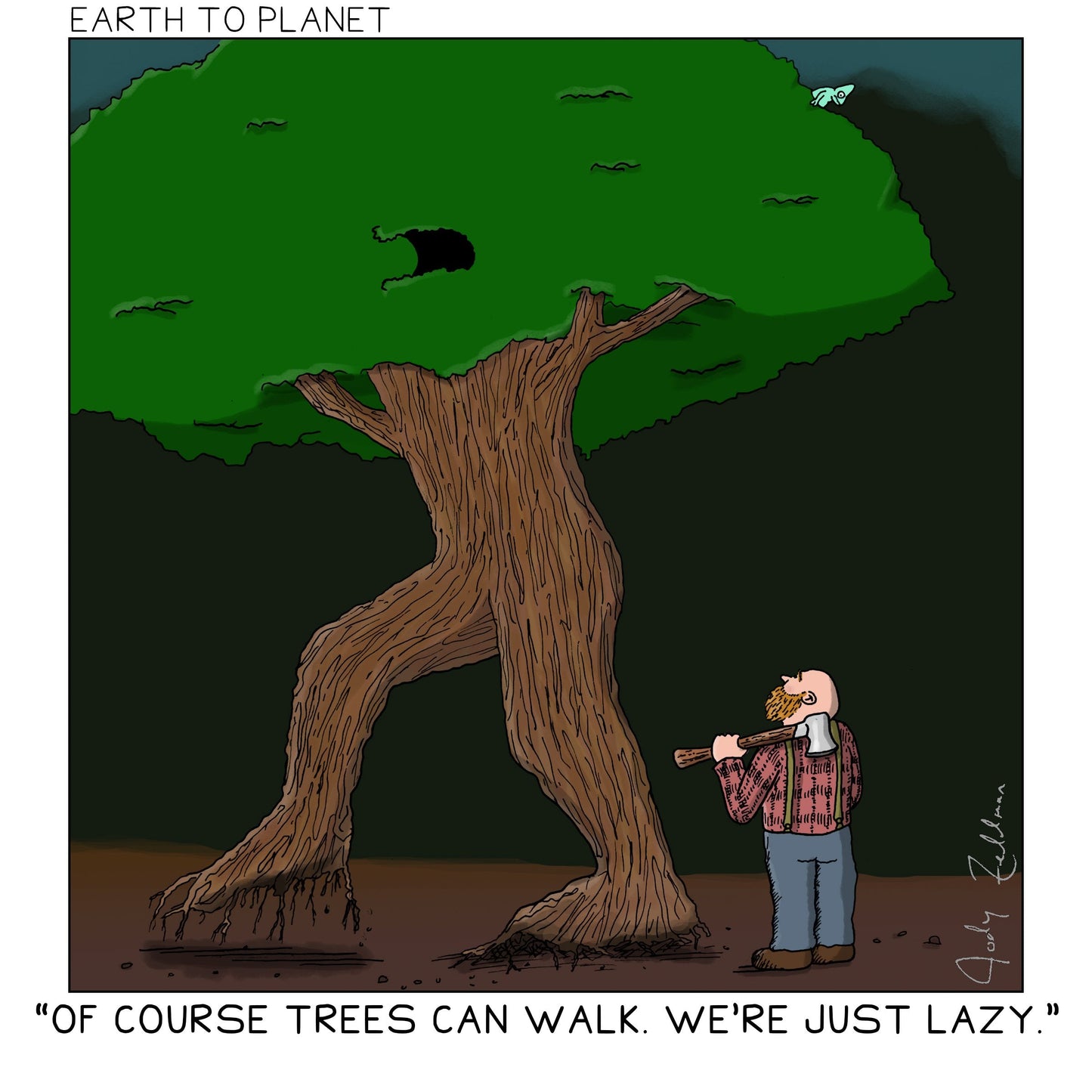 Walking Trees Cartoon