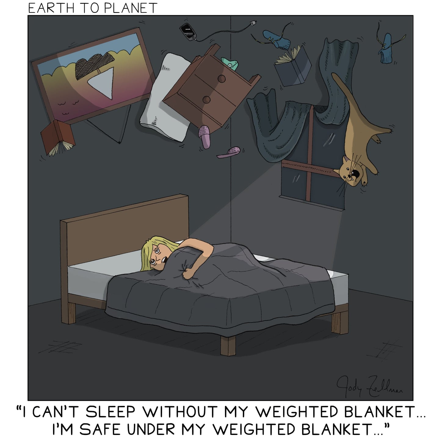 Weighted Blanket Cartoon