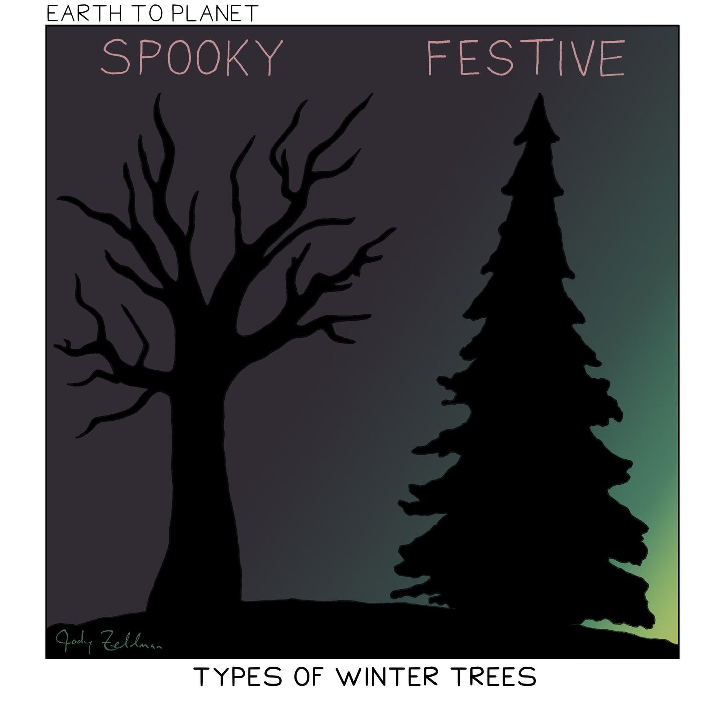 Winter Trees Cartoon