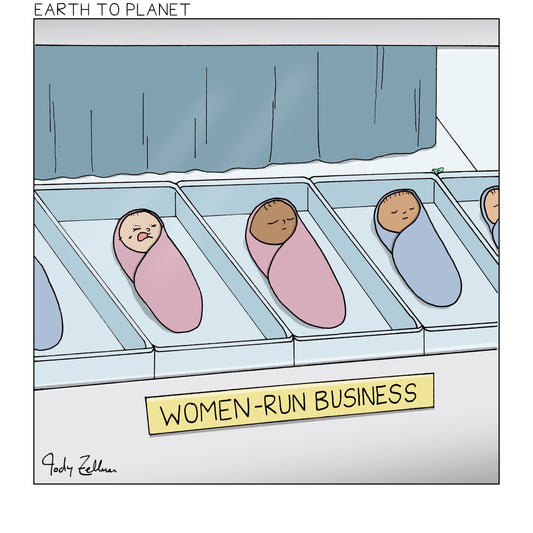 Women-Run Business Cartoon