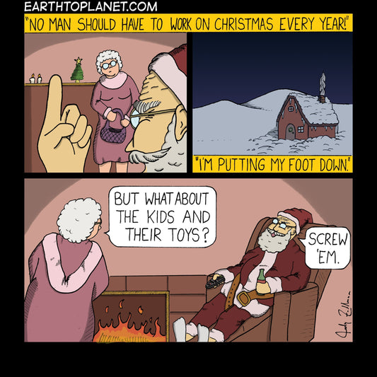 Working on Christmas Cartoon